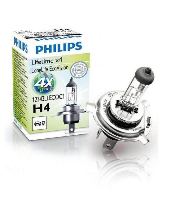 Bombilla coche H4 60/55W 12V P43t LongLife EcoVision - Tuning – foto