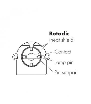 Rotoclic 59106 - Einzigartiger Einbau-Fassungssockel G13 9543-21381