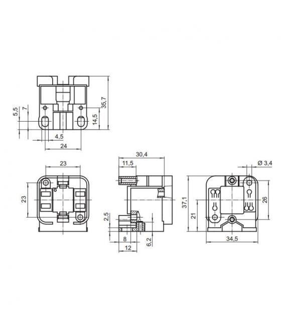 Base portalampada unica G24d 3 TC-D TC-t – Foto
