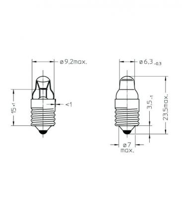742 2,25 V 300 mA E10 žarnica za svetilko 10773-21481
