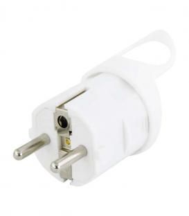 Angled Plug side outlet - white
