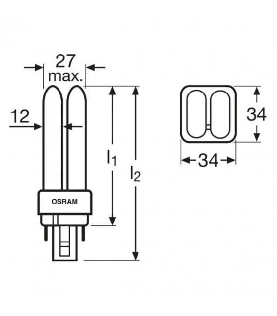 Compact Fluorescent Lamp TC-D 10W 840 - G24 – photo