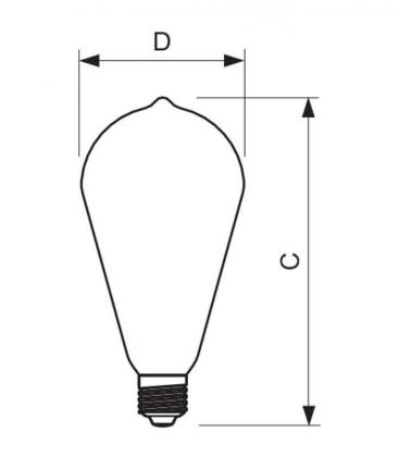 Ampoule LED classique ND 4.3 40W 220V 827 ST64 CL E27 Lampe LED 10916-22304