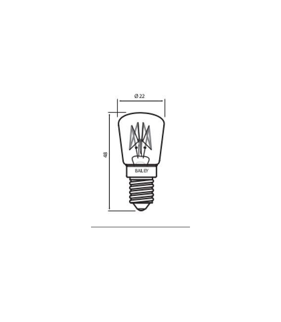 Lampe Pigmy E14 P22X48 12V 15W C 2R - Specialty – Photo