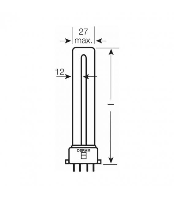 Compact Fluorescent Lamp TC-S Dulux S-E 9W 840 - G23 2G7 – photo