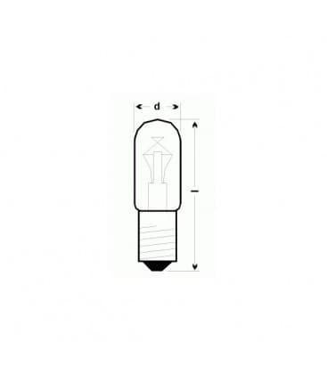 Bombilla 12V T16X54 E14 25W C - Electrodomésticos 10975-22615