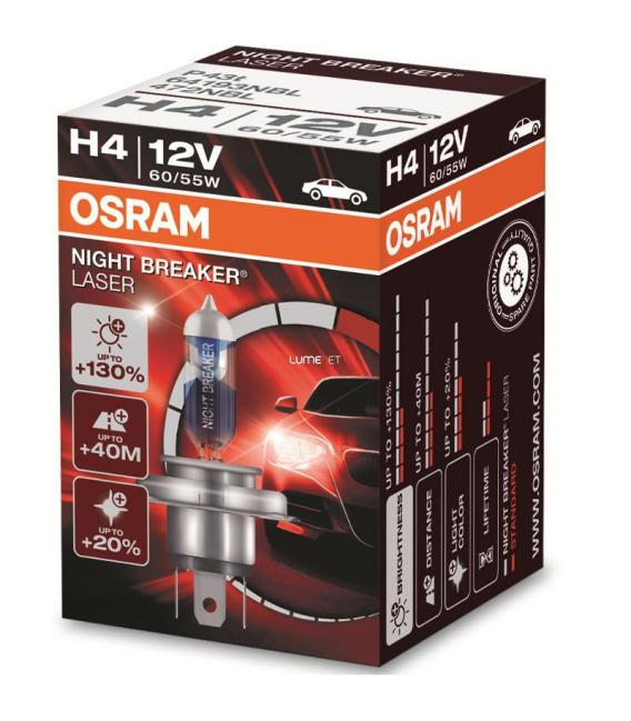 Avtomobilska žarnica H4 60/55W P43t 64193 NBL Night Breaker Laser - Tuning – fotografija