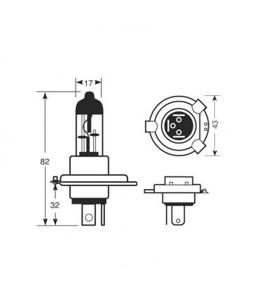 Car Bulb H4 60/55W P43t 64193 NBL Night Breaker Laser - Tuning 11001-22776