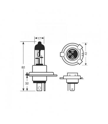 Avtomobilska žarnica H4 60/55W P43t 64193 NBL Night Breaker Laser - Tuning 11002-22782