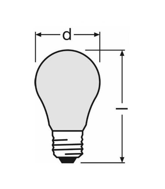 24V klasična matirana žarnica E27 A60 60W - enojna – fotografija