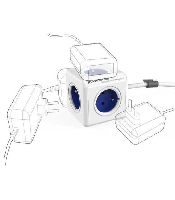 PowerCube Extended Type F Blu Cobalto 1,5 m - Cavo di prolunga elettrica – Foto