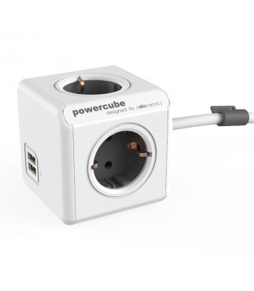 PowerCube podaljšani USB tipa F siv 1,5 m | Električni podaljšek 11061-22928