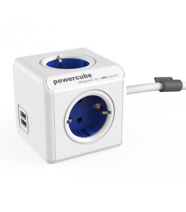 PowerCube Podaljšani USB tipa F kobaltno modri 1,5 m Električni podaljšek 11063-22933