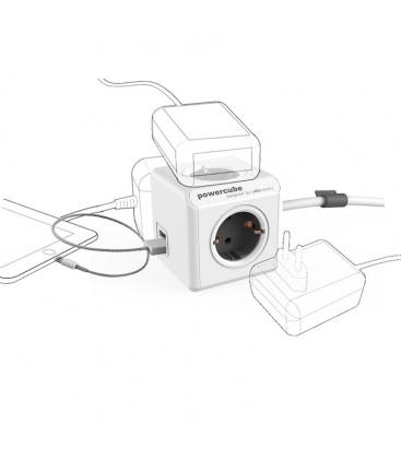 PowerCube Cavo di prolunga elettrica USB tipo F esteso da 3 m - Grigio 11066-22945