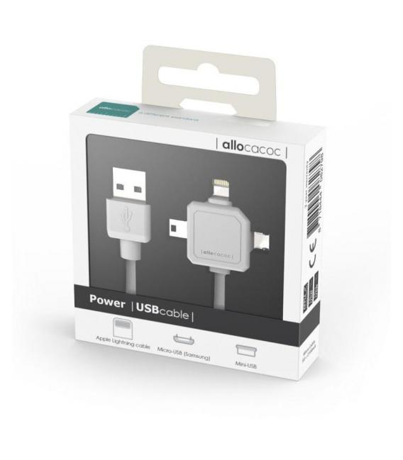 3-in-1 Power USB Cable for PowerCube Extension Cord – photo