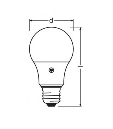 Lámpara LED con sensor de luz diurna Classic A 5W 2700K E27 11139-23120