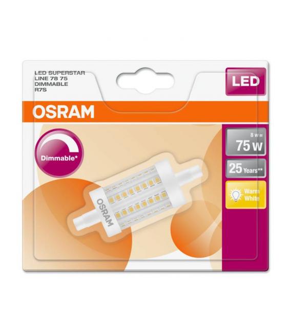 Lámpara LED Superstar Line 75 8W 827 Dimm - R7s Lámparas LED – foto