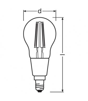 Mini lampada LED dimmerabile P 40 5W 827 - E14, alimentazione 220V 11200-23375