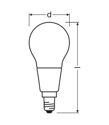Mini lámpara LED regulable P 40 5W 827 E14 - Iluminación 11201-23379