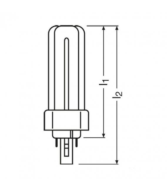 GX24 Lampe compacte à économie d'énergie 18W 830 Plus - paquet unique – Photo