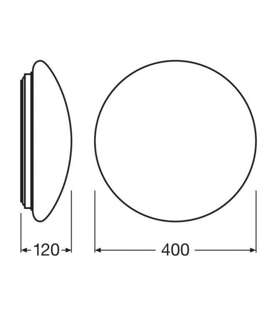 Ledvance Surface Circular LED 400 ilumina tu habitación con luz blanca cálida de 24 W y sensor IP44 – foto