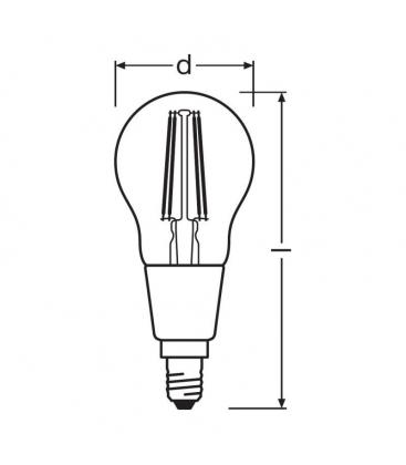 Parathom Classic Mini P GLOWdim 40 - Lampada LED E14, 4,5W, 827 220V 11281-23827