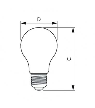 Classic LEDBulb D 5.5 40W 220V 822 827 A60 CL E27 dimm Lámpara LED 11294-23870