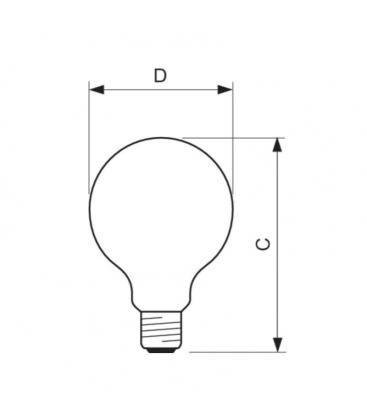 Bombilla LED Clásica Esférica 60W 220V E27 11297-23884