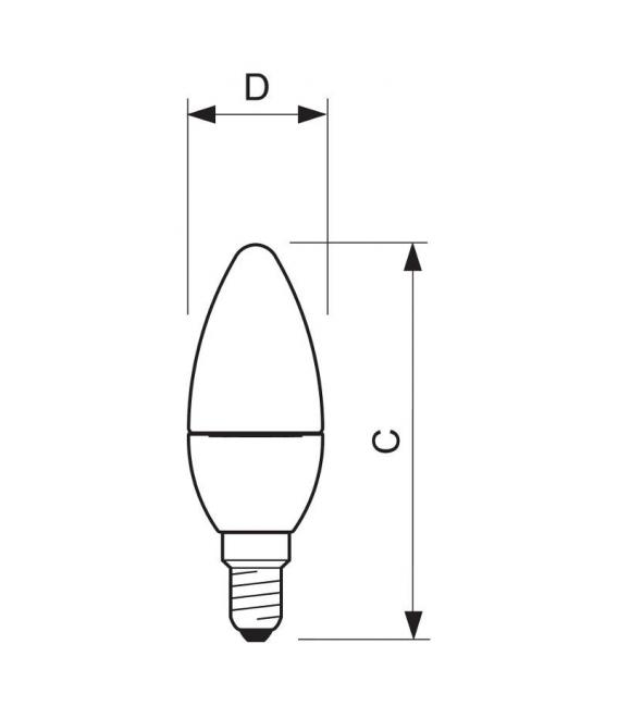 LED Kerze ND 5.5 40W 220V 827 B35 CL E14 - Klassische Lampe – foto