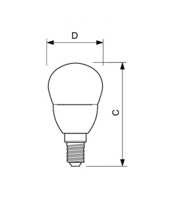 LEDlustre ND 7 Mini lampe - 60W, 220V, E14 Base, P48 FR – Photo