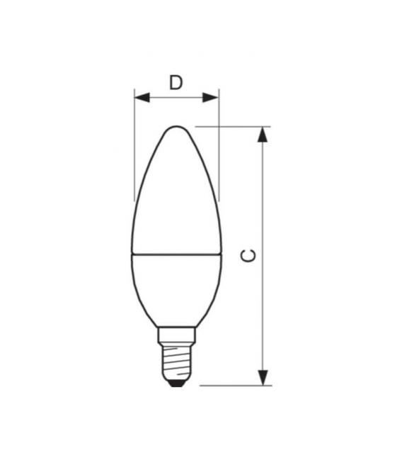 Master LEDCandle DT 8 60W 220V 827 B40 CL E14 dimm - Lámpara LED Vela Clásica – foto