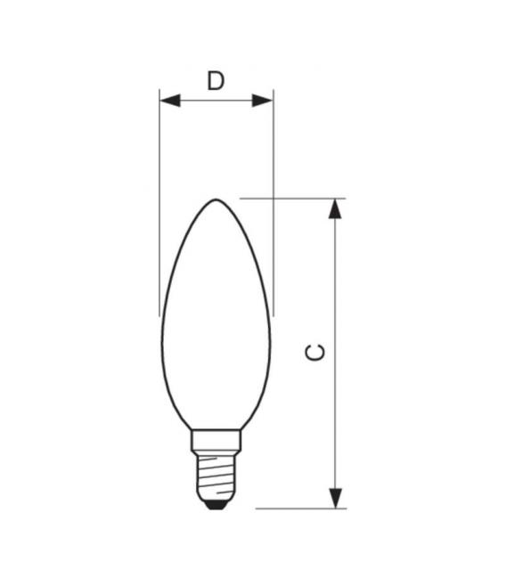 Lámpara Vela LED Clásica 14W Oro B35 E14 - 220V SP – foto