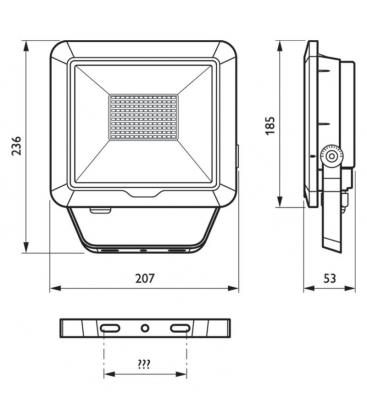LEDinaire BVP105 50W 840 IP65 LED reflektor 11490-24651