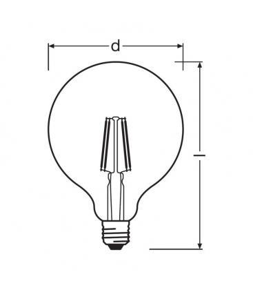 Vintage 1906 Globe LED Lampe - 4.5W E27 Glühbirne 11512-24752