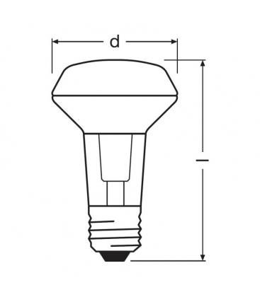 Lámpara LED Star R63 60 4.3W 827 E27 - Iluminación brillante y 11539-24899