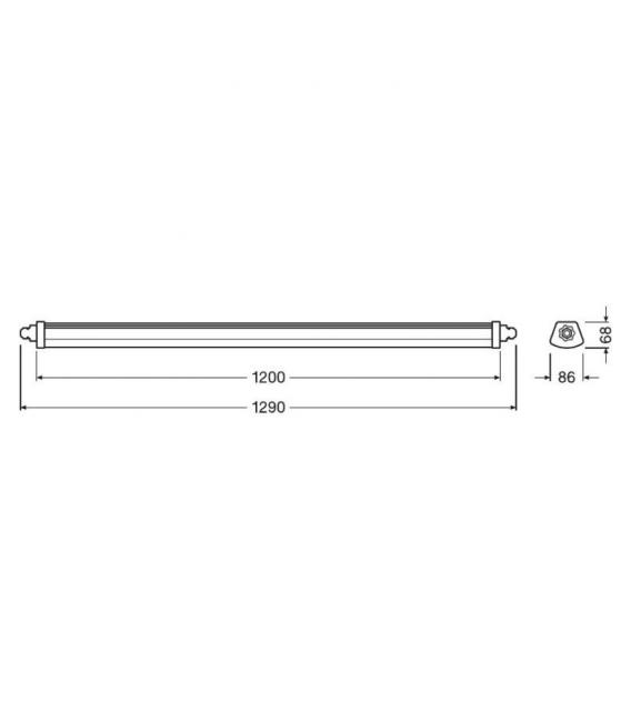 Ledvance Damp Proof Compact 44W 840 GY IP65 - Luminous Waterproof Light – photo