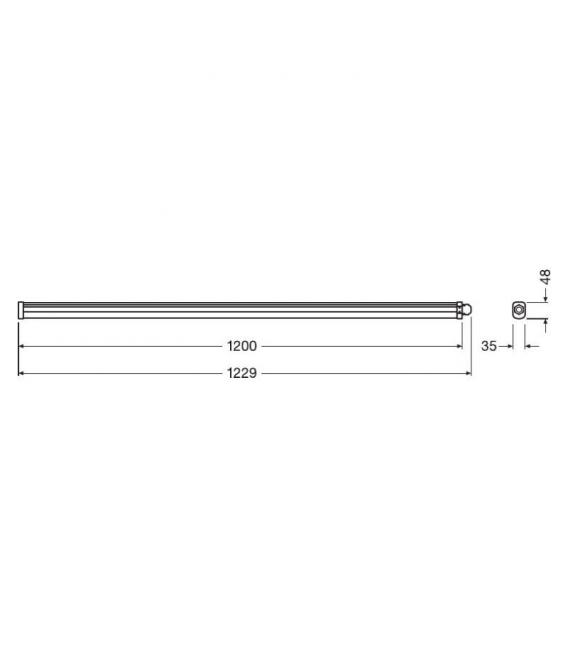 Ledvance Damp Proof Slim Value 36W 840 GY IP65 - Luminaria compacta – foto