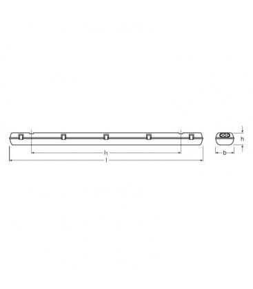LED SubMARINE 2x20W 840 IP65 1500mm - Premium Waterproof 11557-24988