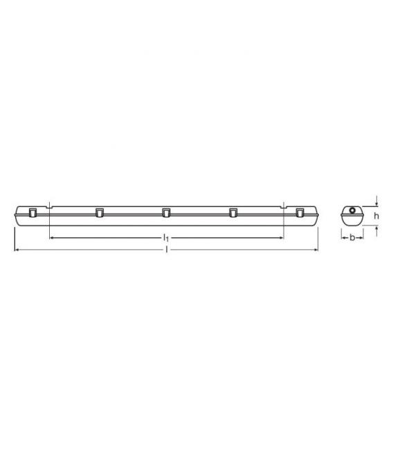 LED SubMARINE 1x8W 840 IP65 600mm - Luminaire étanche haut de gamme – Photo