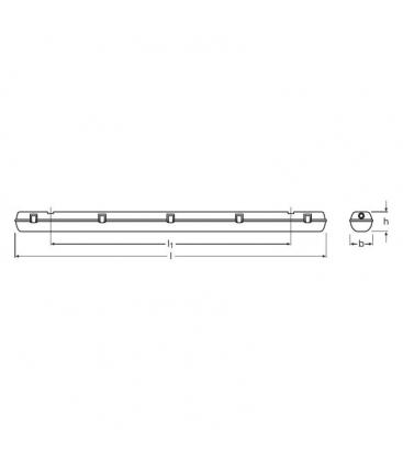 LED SubMARINE 1x8W 840 IP65 600mm - Apparecchio impermeabile di qualità superiore 11558-24996