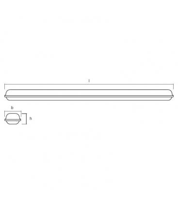 36W 840 LED SubMARINE integrato - apparecchio impermeabile da 1200 mm 11561-25010