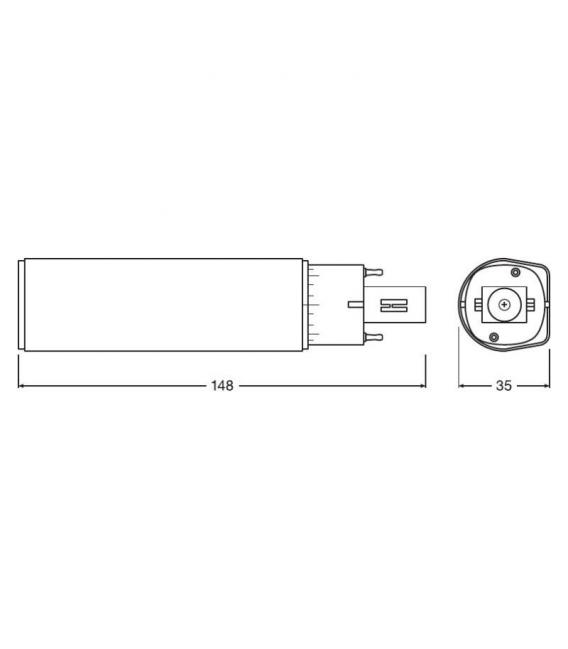 LED Lamp Dulux D EM 5W 830 G24d 1 - G24 LED Lamp – photo