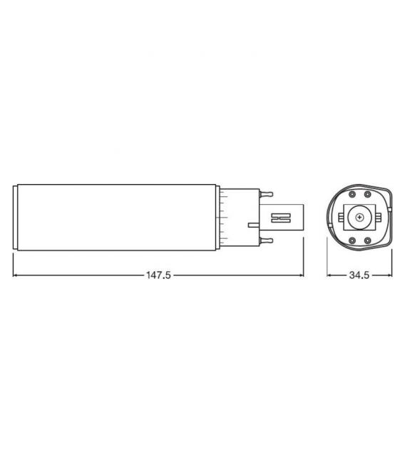 Lámpara LED Dulux D-E HF 18 7W 840 G24q2 - Lámparas LED G24 – foto
