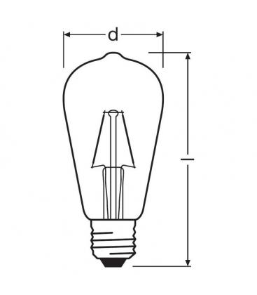 Lampe LED Classic ST 4.5 40W 220V 827 ST64 CL E27 - Eclairage 11628-25353