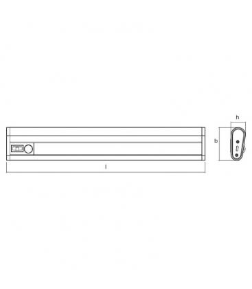 LED lineal plateado USB móvil de 1,5 W 840 - Iluminación elegante montada en superficie 11631-25376