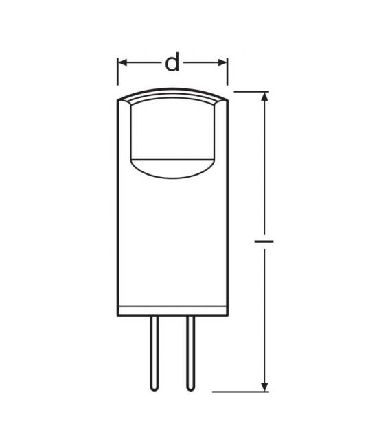 LED Lamp Parathom Pin 10 0.9W 12V Warm White G4 – photo