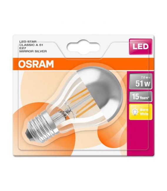 Lampe décorative LED Classic Mirror Silver 7W E27 – Photo