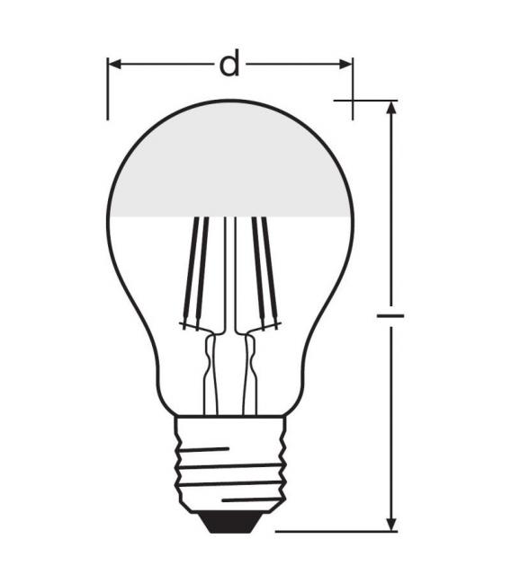 Classic Gold LED Lamp 7W 827 E27 - Decorative – photo