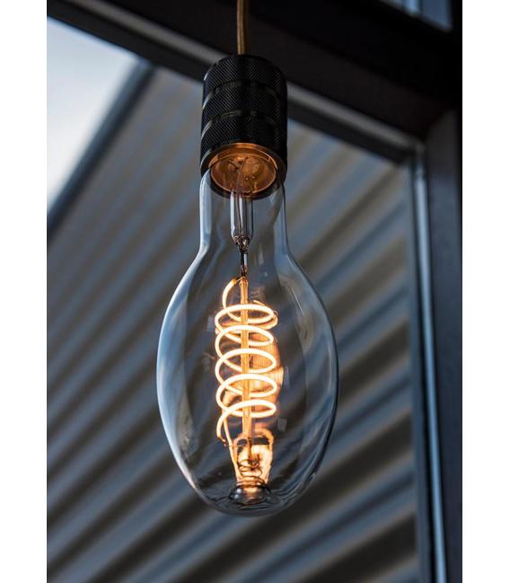 Lampe décorative bronze antique grille E27 – Photo