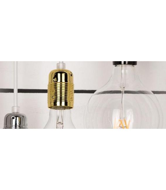 Portalámpara decorativo E27 de metal dorado – foto